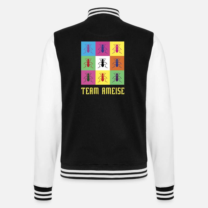 Team Ameise - College-Sweatjacke - Schwarz/Weiß