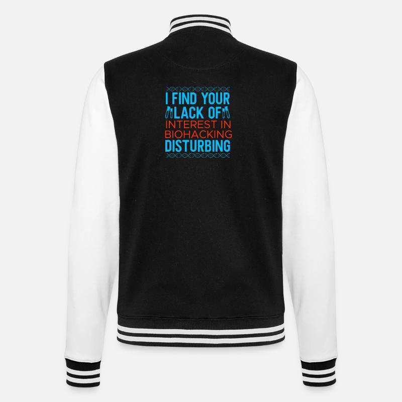 Biohacking Design - College Sweat Jacket - black/white