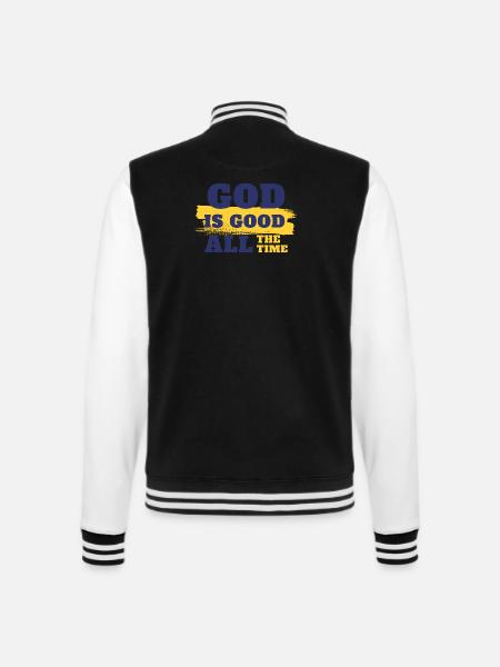 Inspirational Faith Quote Design - College Sweat Jacket - black/white