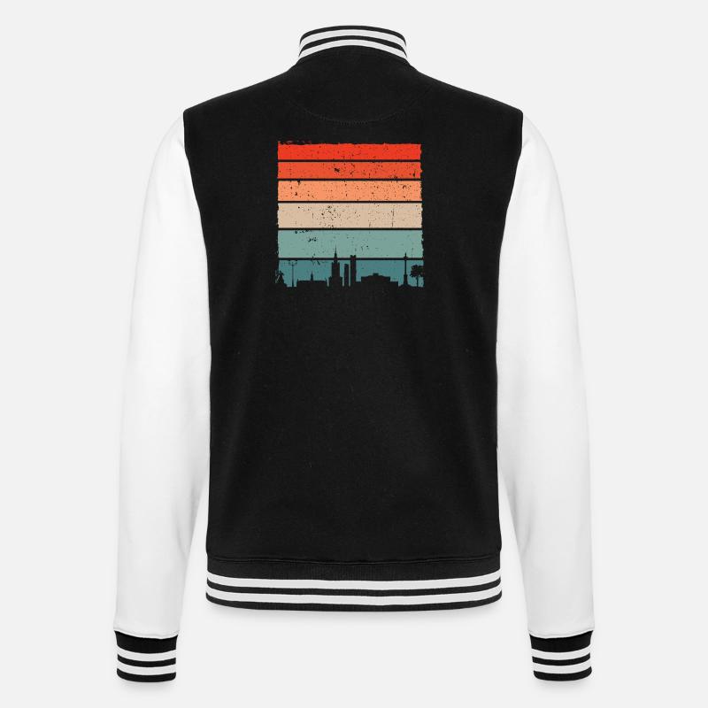Sunset Skyline Gradient Tee - College Sweat Jacket - black/white