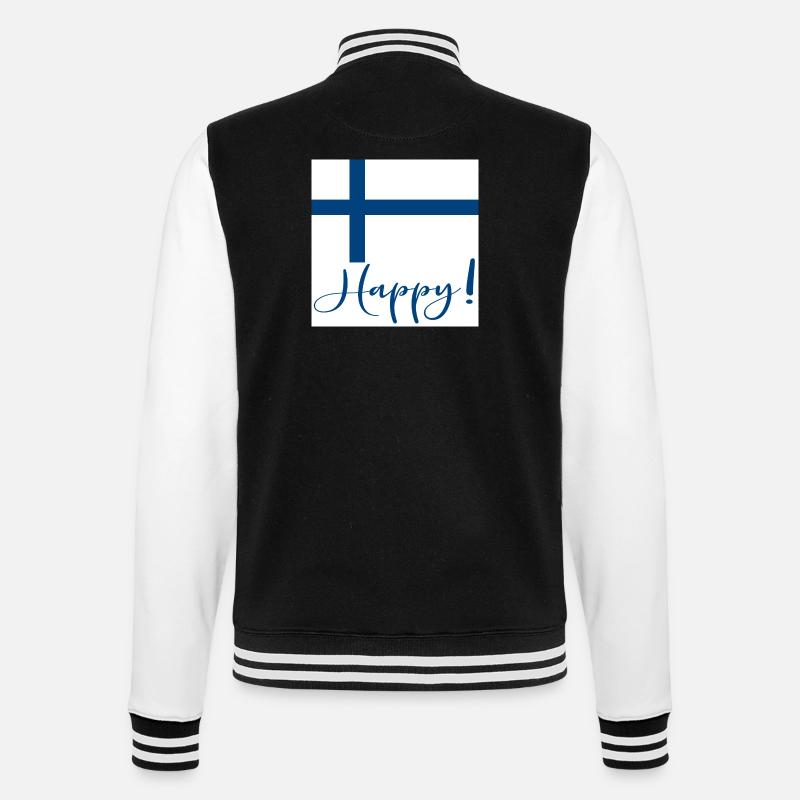 DRAPEAU FINLANDAIS - SIGNE HEUREUX - Veste Teddy - noir/blanc