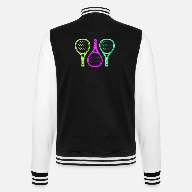 Padel Racket Setback Player Padel Game - College Sweat Jacket - black/white