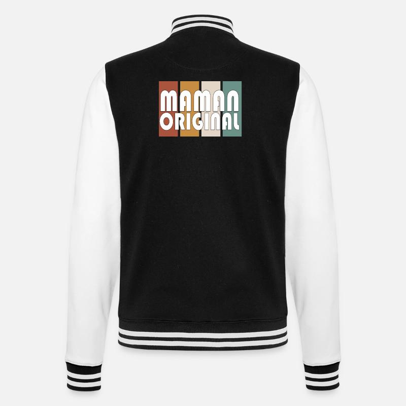 Ursprüngliche Mutter - College-Sweatjacke - Schwarz/Weiß