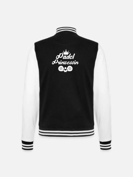 Rückschlag Padel Spieler Statement Schläger Bälle - College-Sweatjacke - Schwarz/Weiß