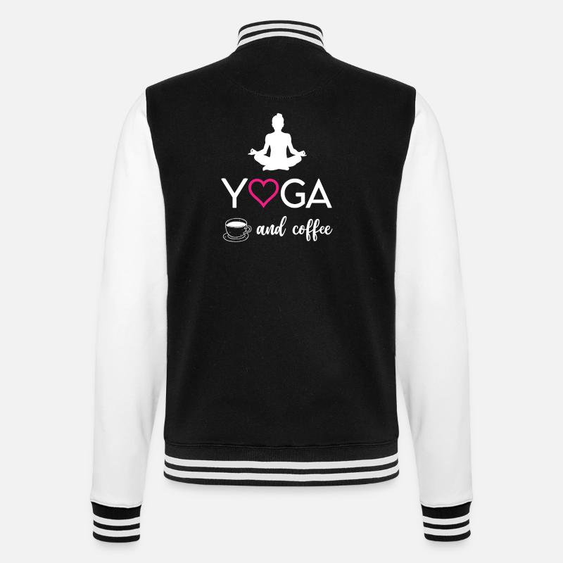 Yoga et café - Veste Teddy - noir/blanc