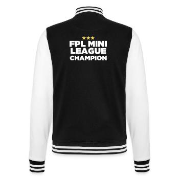 FPL League Champion (3 Stars) - College Sweat Jacket - black/white - Back - Marisol (170cm)