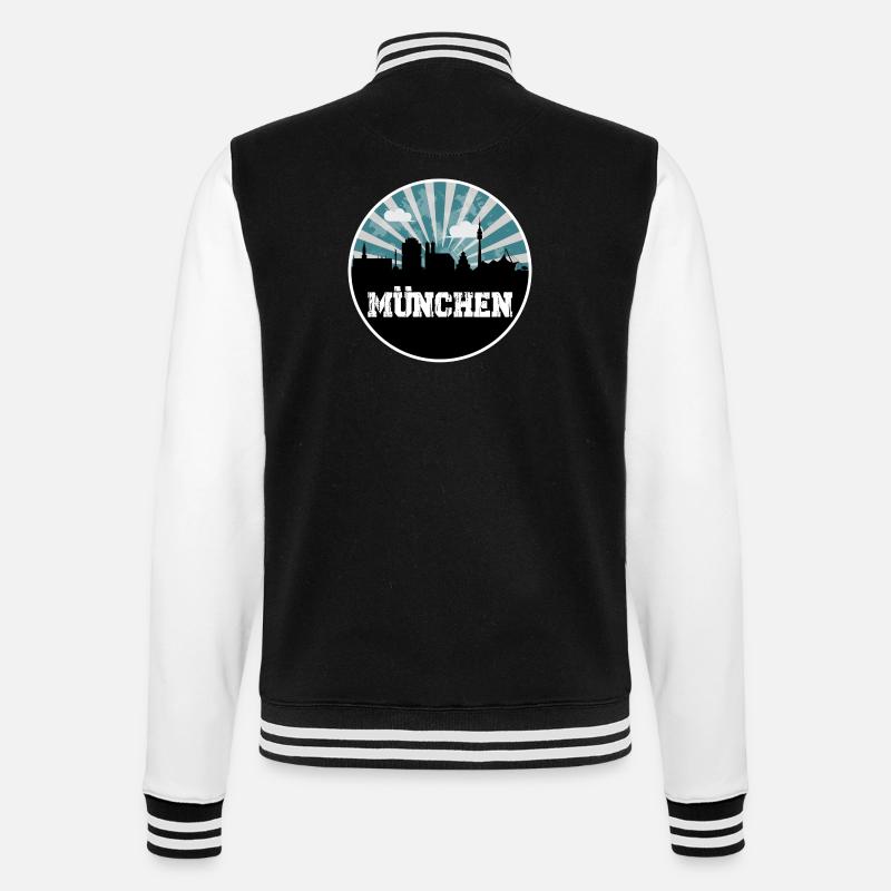 L’heure bleue de Munich Skyline - Veste Teddy - noir/blanc