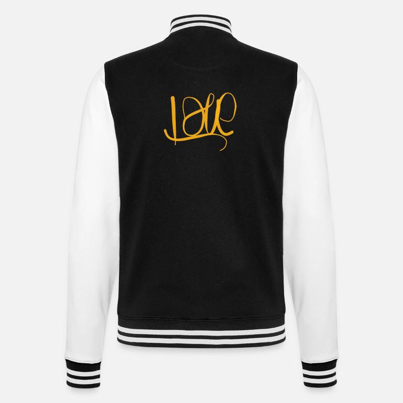 Kapuzenpullover Love Hoodie Liebe - College-Sweatjacke - Schwarz/Weiß