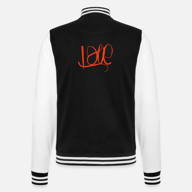 Tablier de chef avec inscription Love - Veste Teddy - noir/blanc
