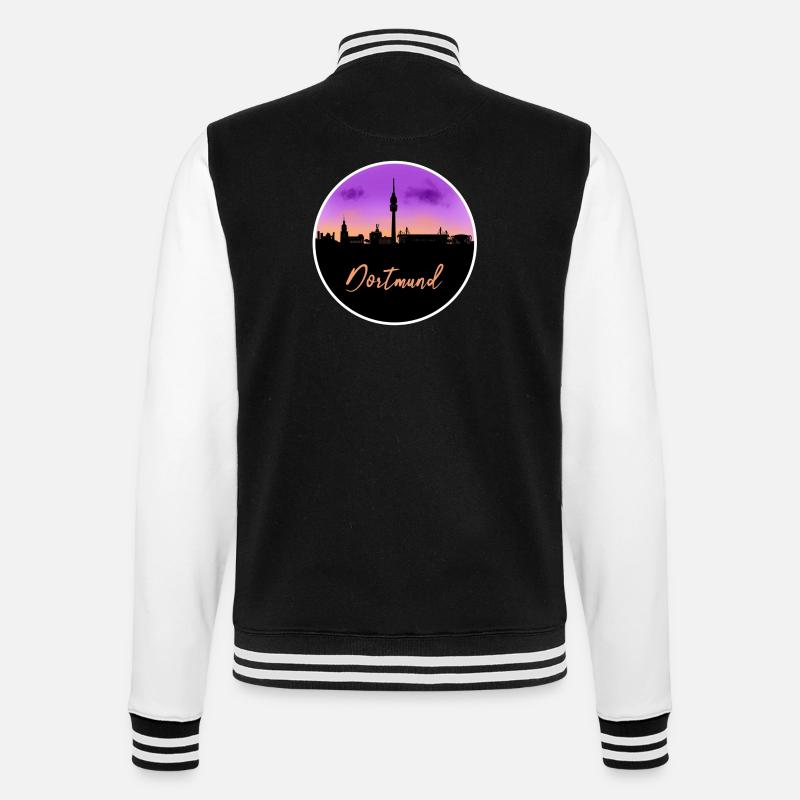 Dortmund Fine Skyline - Veste Teddy - noir/blanc