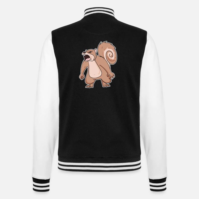 écureuil en colère - Veste Teddy - noir/blanc