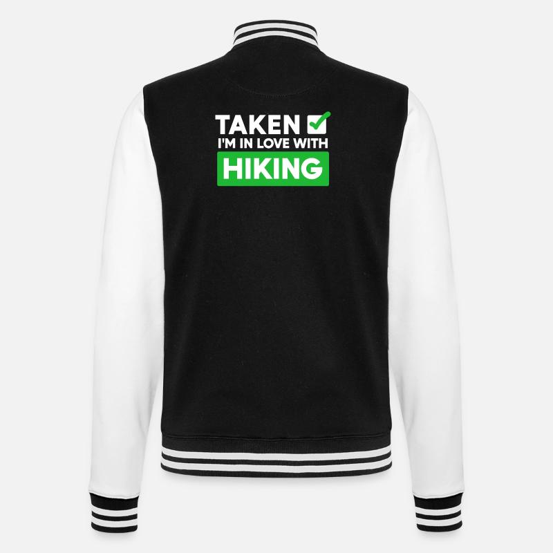 Wanderer Statement Wanderung Wandern Bergwandern - College-Sweatjacke - Schwarz/Weiß