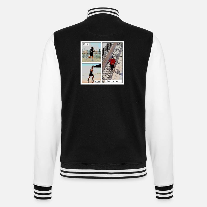 Le plaisir de courrir - Veste Teddy - noir/blanc