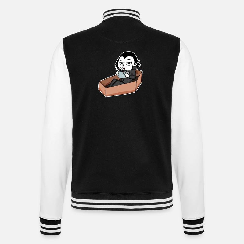 Vampire boit du café - Veste Teddy - noir/blanc