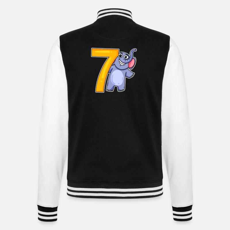 seven - 7 - College Sweat Jacket - black/white