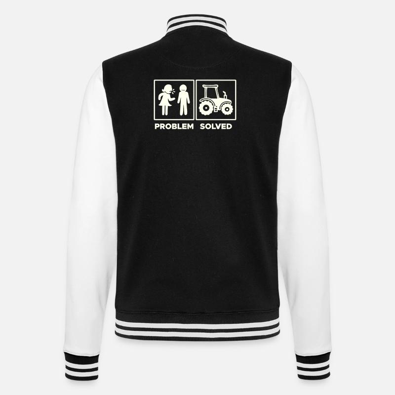 Traktor Statement Nutzfahrzeug Fahrzeug Ackerbau - College-Sweatjacke - Schwarz/Weiß