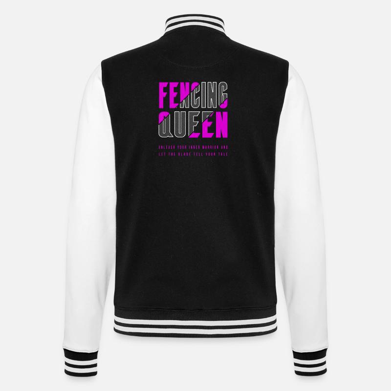 Fecht Königin - College-Sweatjacke - Schwarz/Weiß