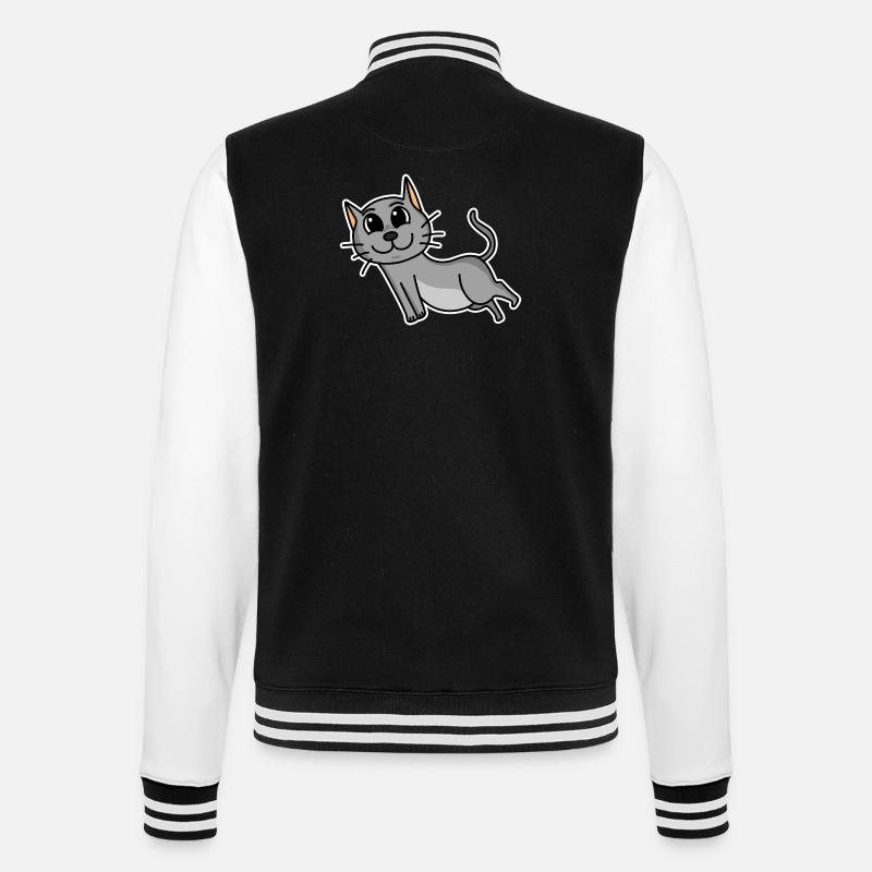 Chat - Veste Teddy - noir/blanc