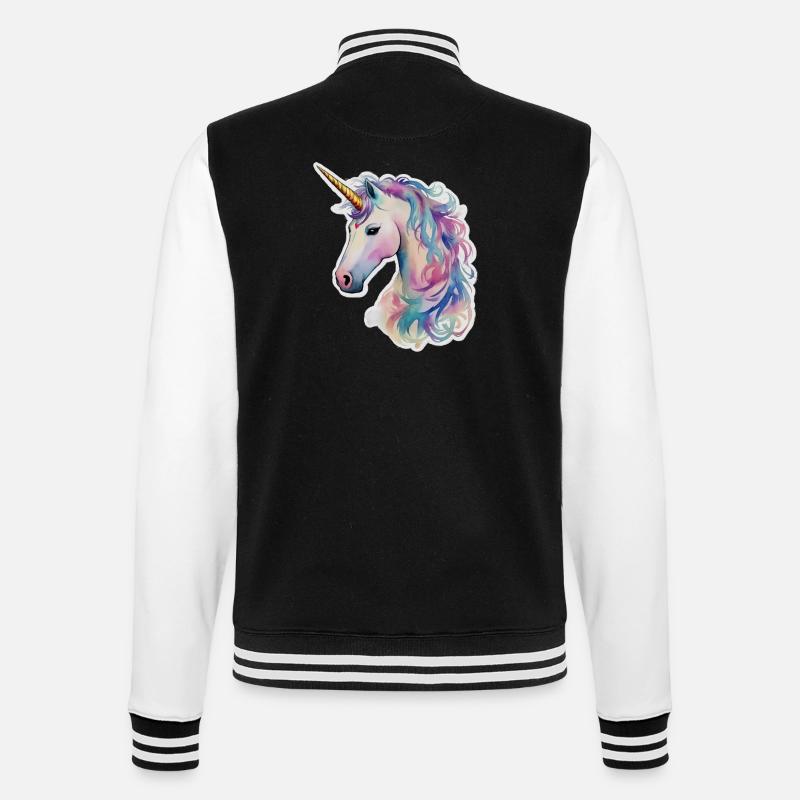 Licorne - Veste Teddy - noir/blanc