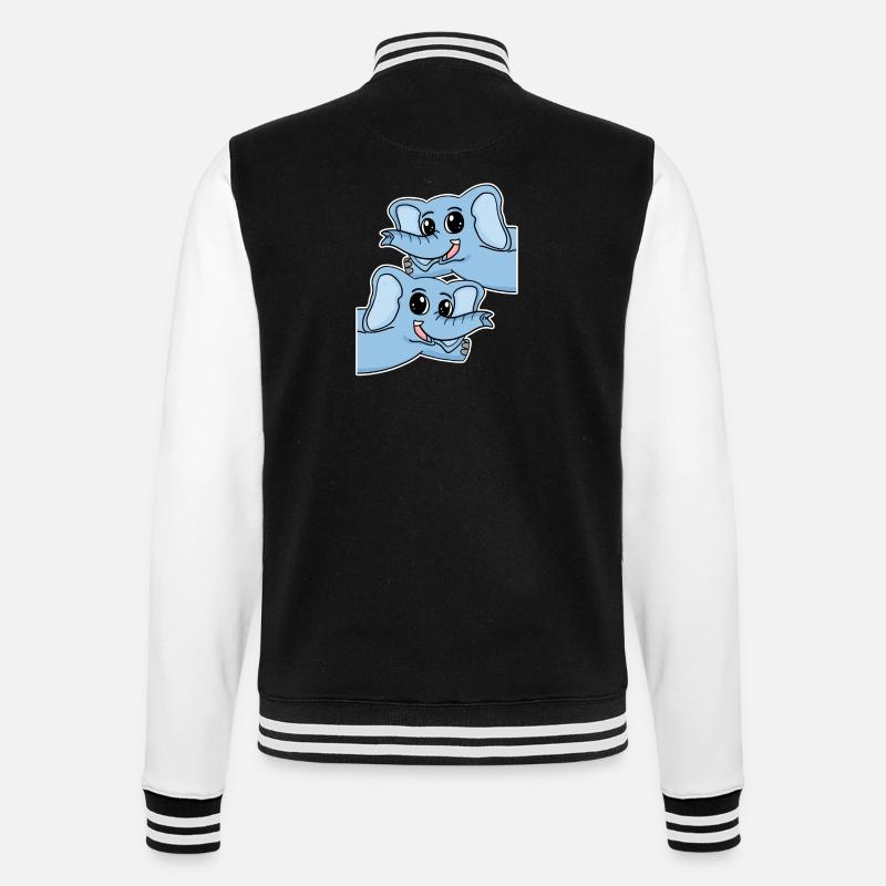 Éléphant éléphant - Veste Teddy - noir/blanc