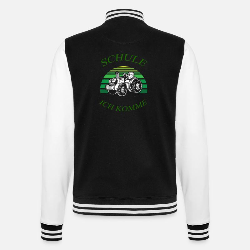 Schule ich komme 3 - College-Sweatjacke - Schwarz/Weiß