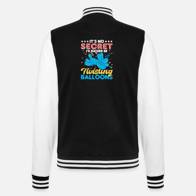 Ballon Twisting Design - College-Sweatjacke - Schwarz/Weiß