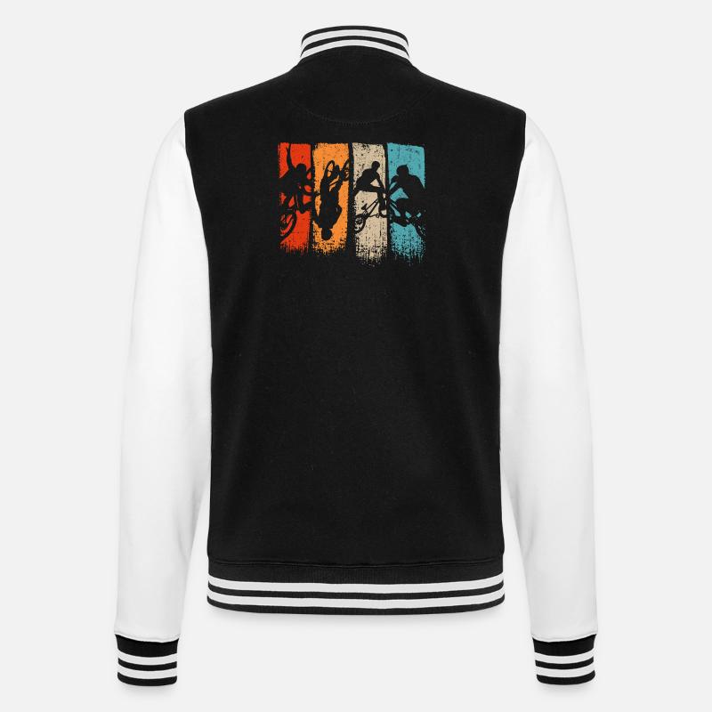 Five-Panel Action Silhouettes - College Sweat Jacket - black/white