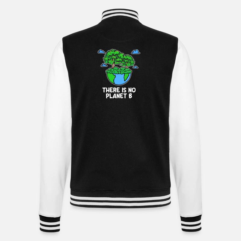 Mutter Erde Planet Statement Baum Naturschutz - College-Sweatjacke - Schwarz/Weiß