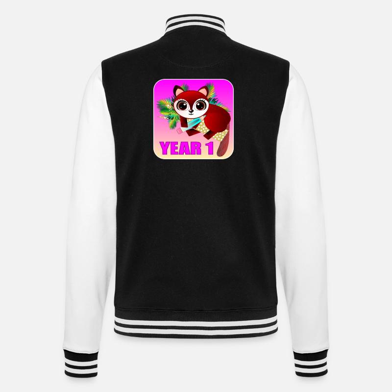 PRIMARY 1 SCHOOL - FOX - College Sweat Jacket - black/white