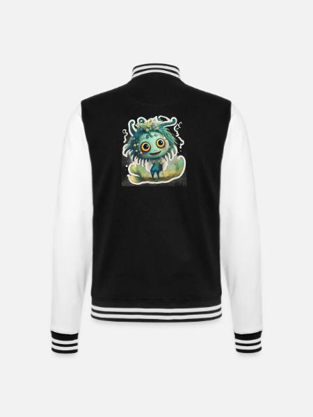 Monsters - College Sweat Jacket - black/white