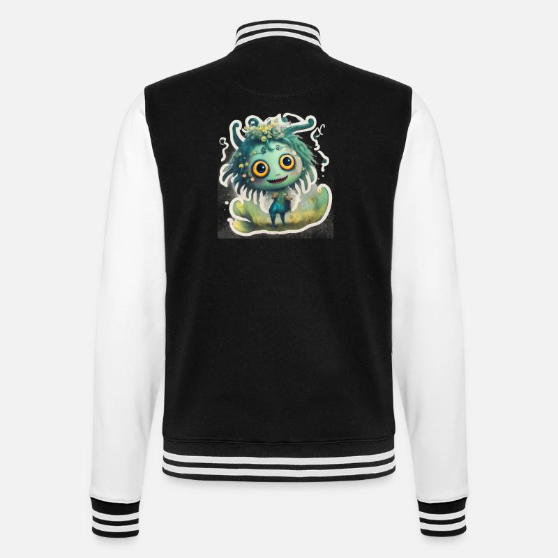 Monsters - College Sweat Jacket - black/white