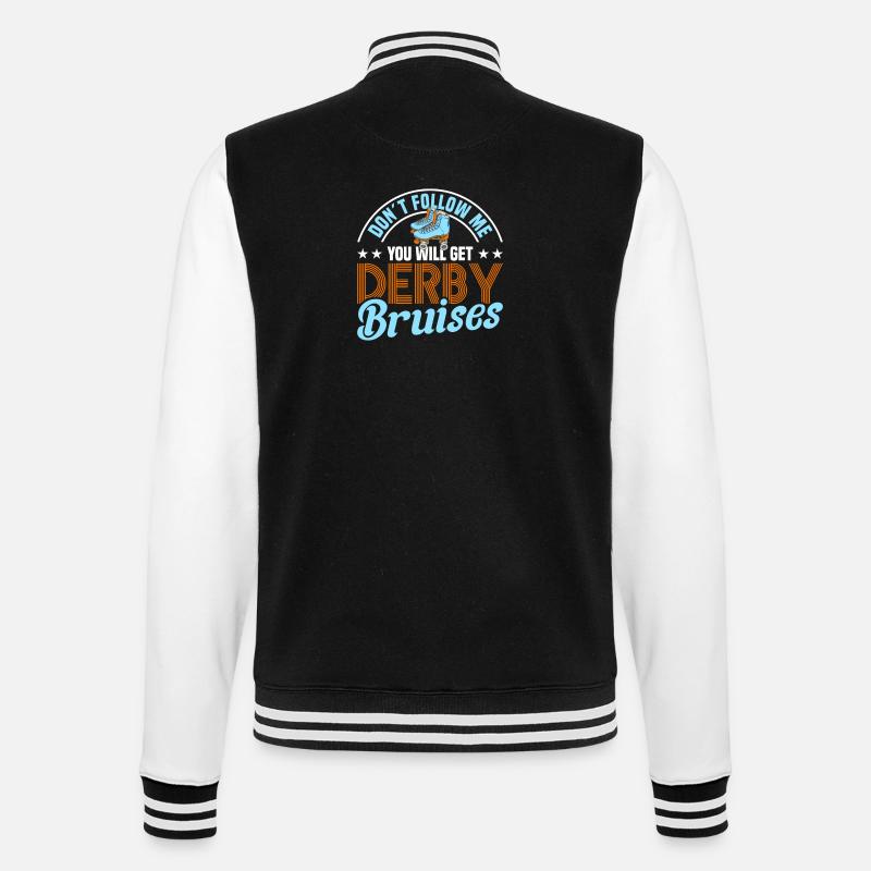 Rollschuh Design - College-Sweatjacke - Schwarz/Weiß