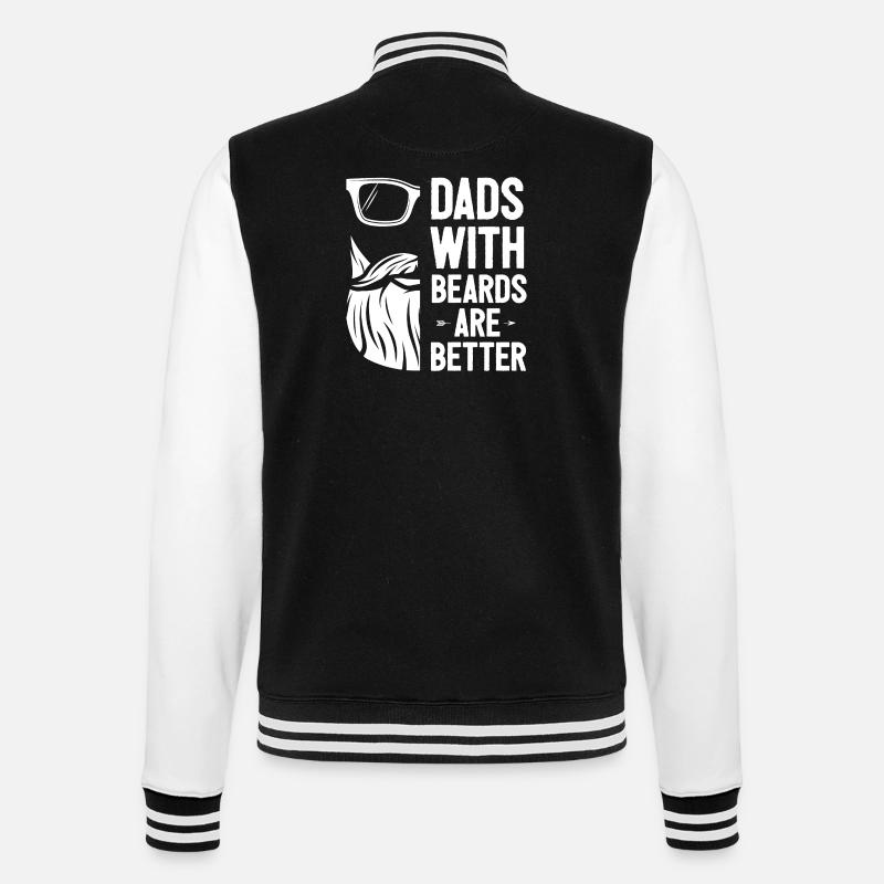 Väter mit Bärten sind besser - College-Sweatjacke - Schwarz/Weiß