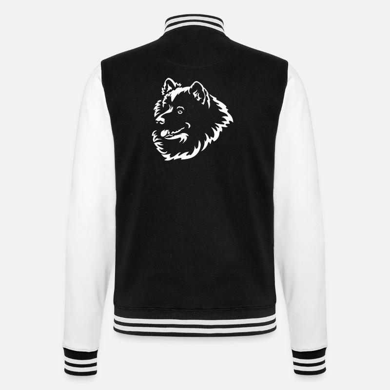 Samoyède Head « Black Edition » - Veste Teddy - noir/blanc