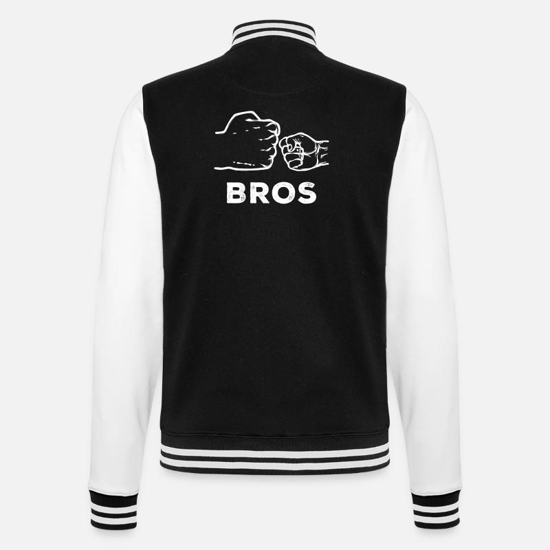 Stolzer Großer Bruder Statement Geschwister - College-Sweatjacke - Schwarz/Weiß