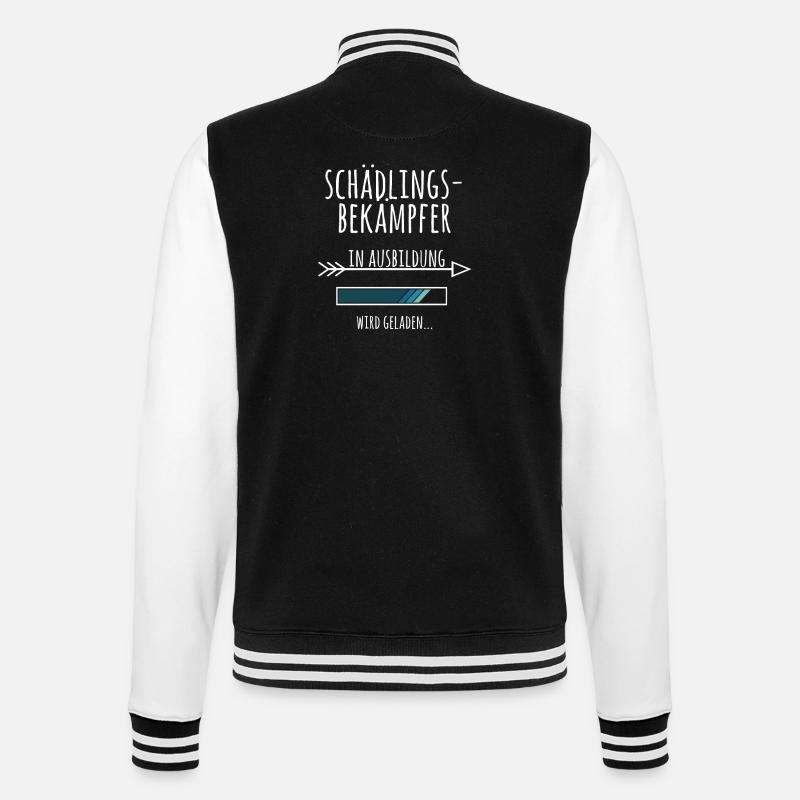 Schädlingsbekämpfer Ausbildung Geschenk Schädlinge - College-Sweatjacke - Schwarz/Weiß
