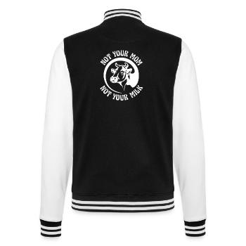 Not your mother, not your milk Vegan - College Sweat Jacket - black/white - Back - Marisol (170cm)