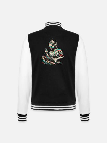 DJ Buddha - College-Sweatjacke - Schwarz/Weiß