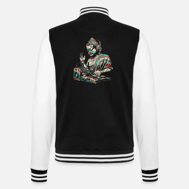 DJ Buddha - College Sweat Jacket - black/white