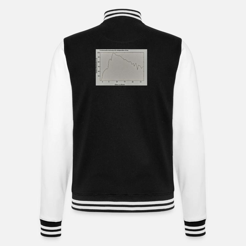 Alterliche Farbenwahrnehmung - College-Sweatjacke - Schwarz/Weiß