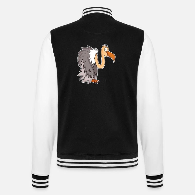 Vulture - College Sweat Jacket - black/white
