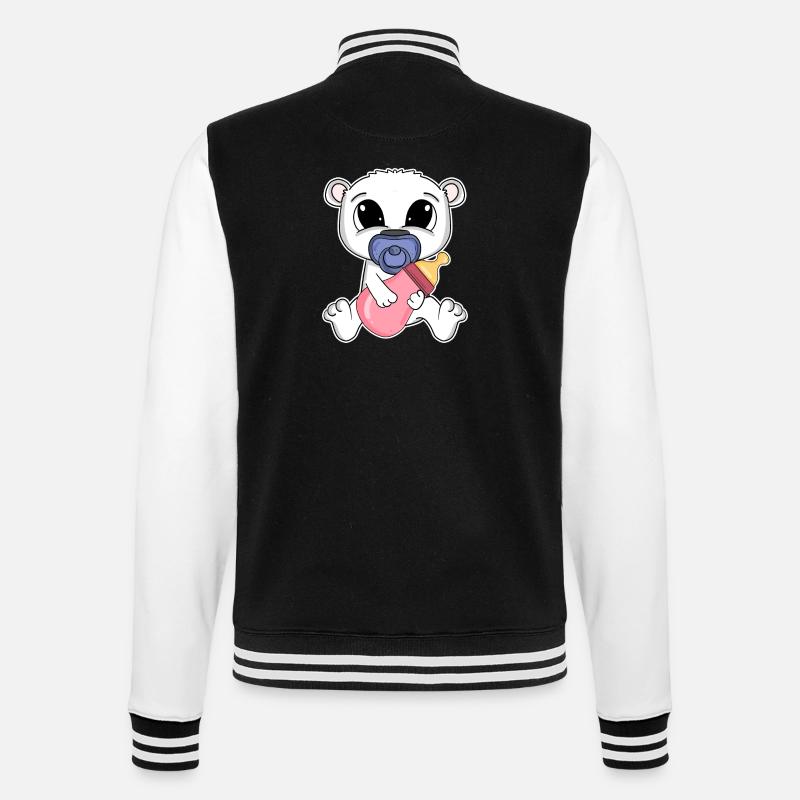 Bébé ours - Veste Teddy - noir/blanc