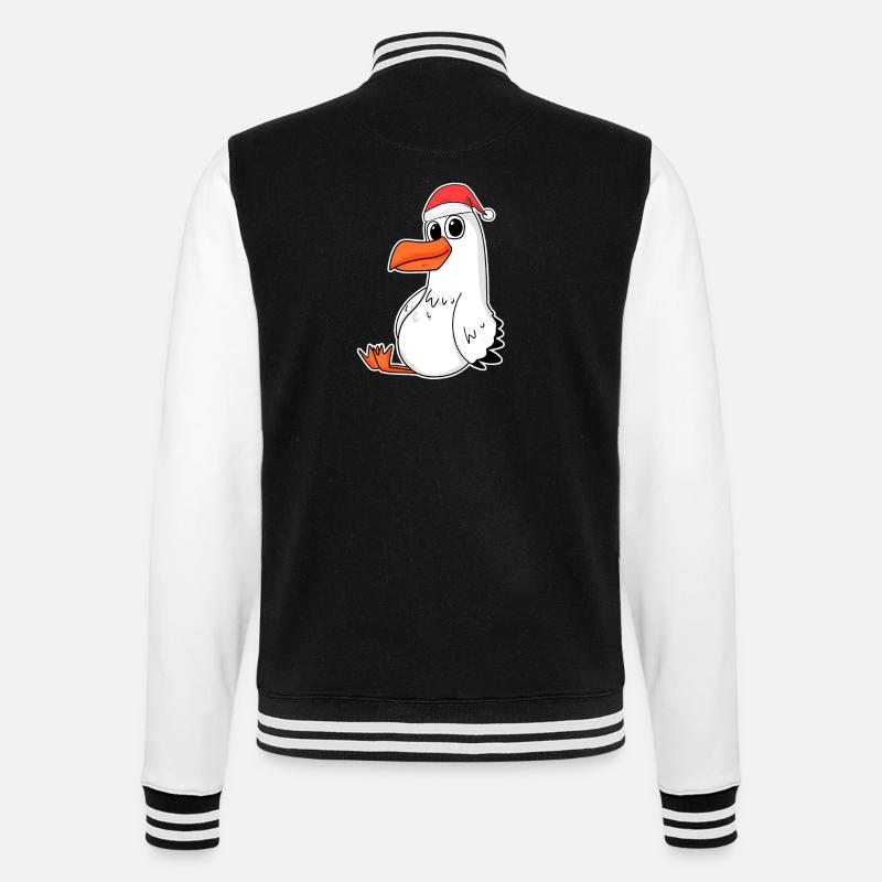 Mouette Noël - Veste Teddy - noir/blanc