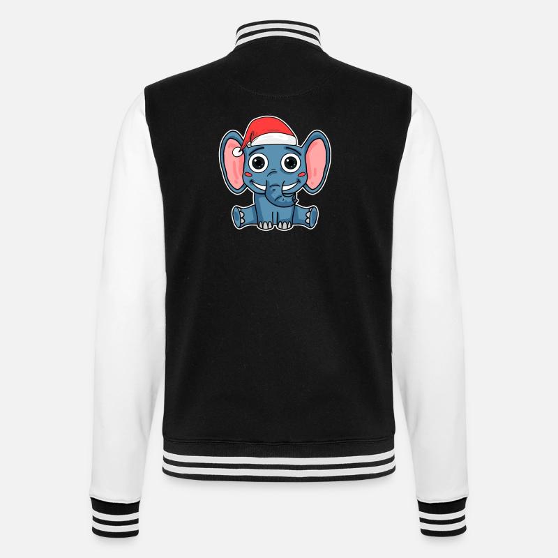 Noël éléphant - Veste Teddy - noir/blanc
