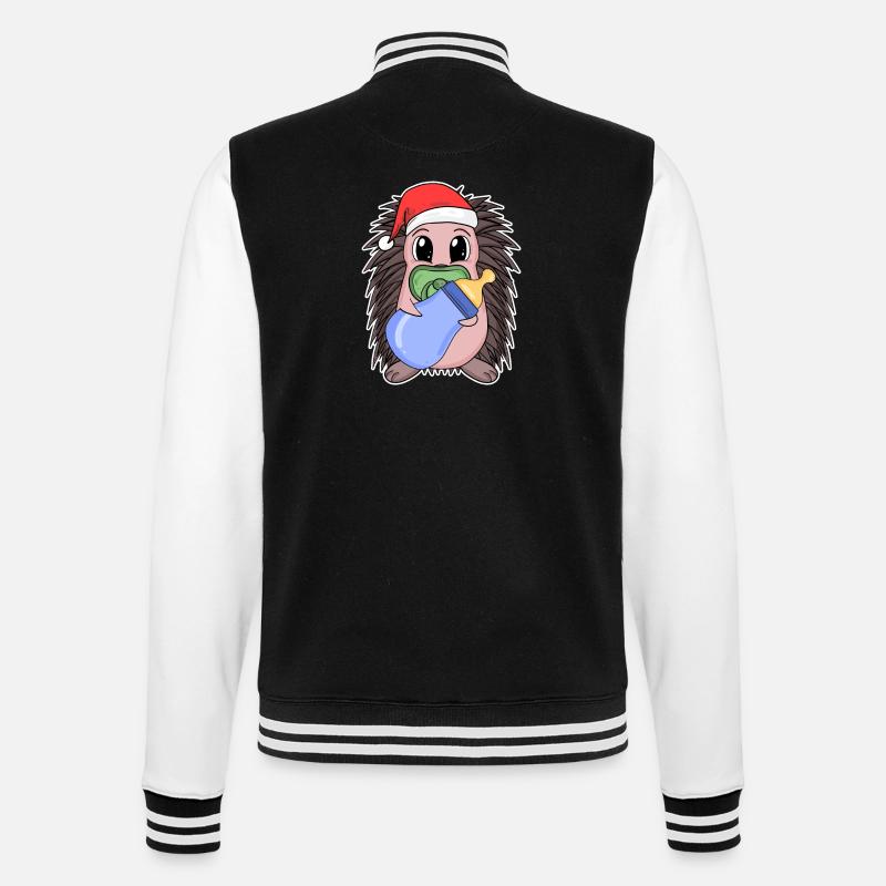 Hérisson bébé Noël - Veste Teddy - noir/blanc