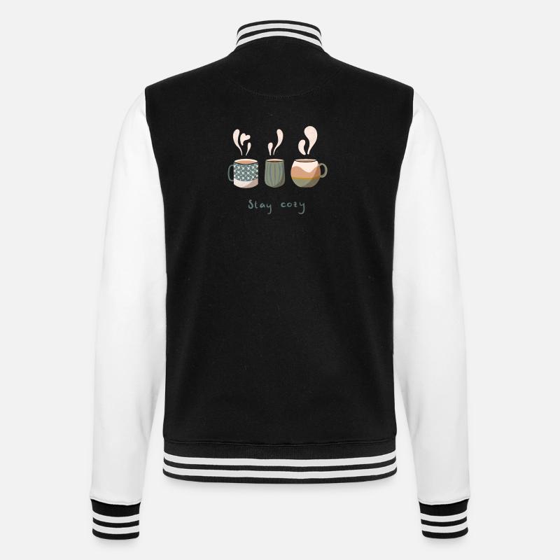 Cozy hot drinks - College-Sweatjacke - Schwarz/Weiß