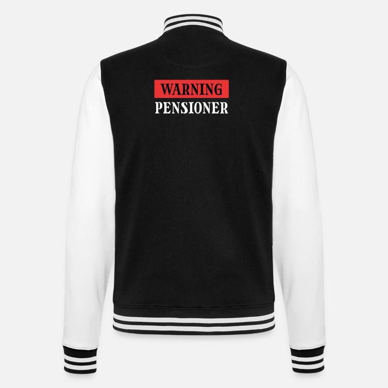 Pensionierung Senior Statement Ruhestand Freizeit - College-Sweatjacke - Schwarz/Weiß