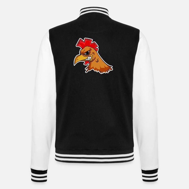 Chicken Head - College Sweat Jacket - black/white