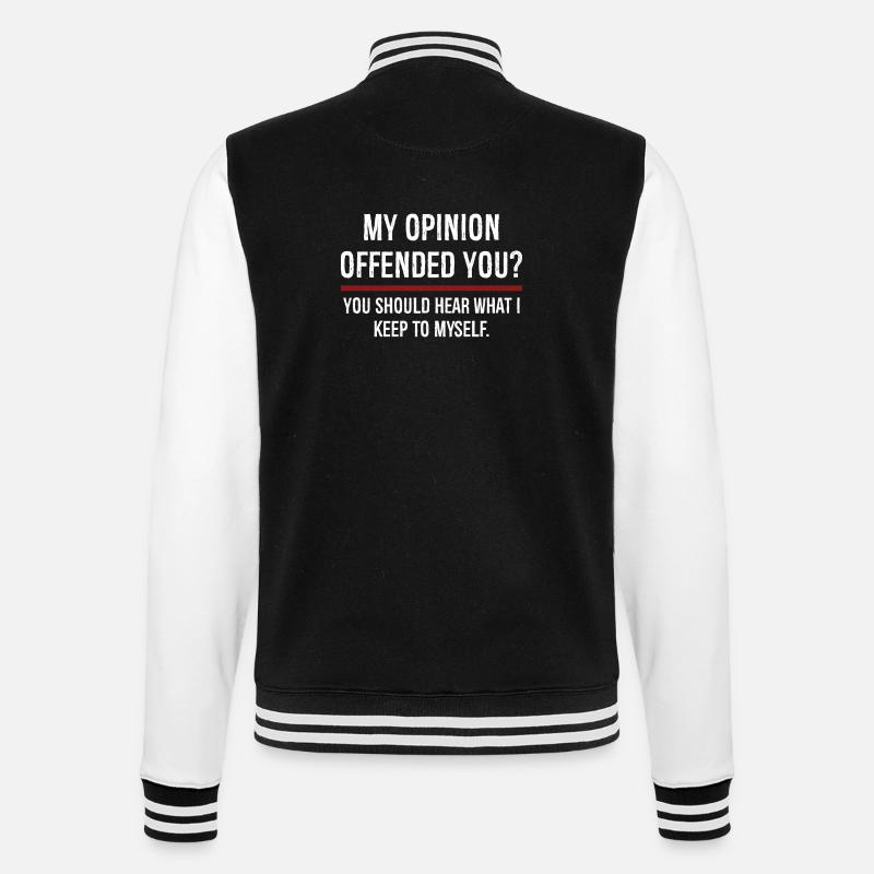 Mon opinion vous a offensé Vous devriez l’entendre - Veste Teddy - noir/blanc