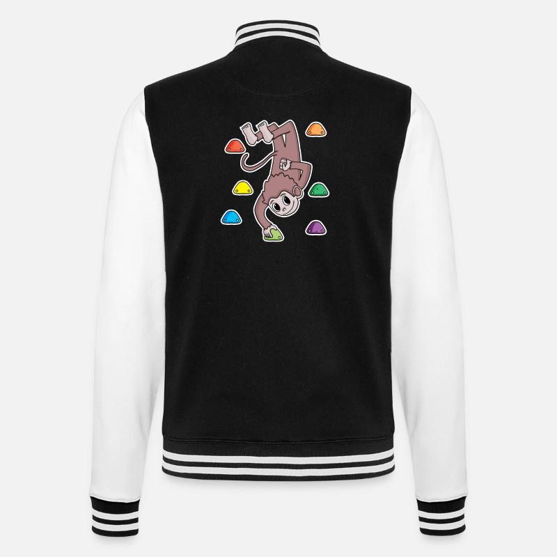 Monkey Rock Climbing Climbing - College Sweat Jacket - black/white